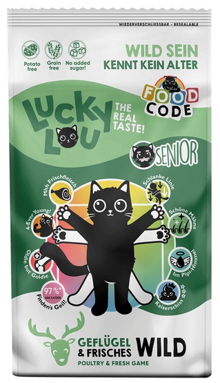 Lucky Lou Food Code Lifestage Senior Drób & Dziczyzna 340g