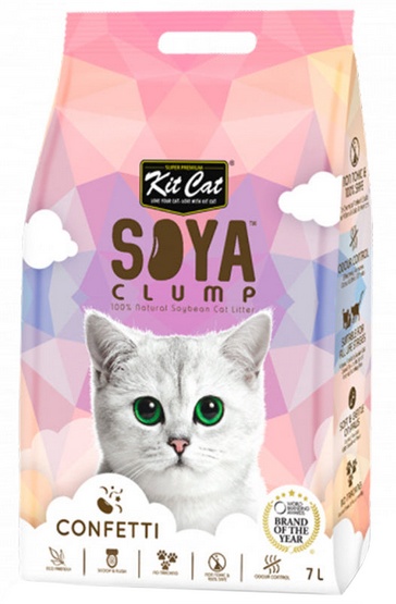 Kit Cat Żwirek ECO SoyaClump Confetti 7L / 2,5kg