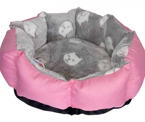 Robto Legowisko Róża EX M różowy / szary w koty