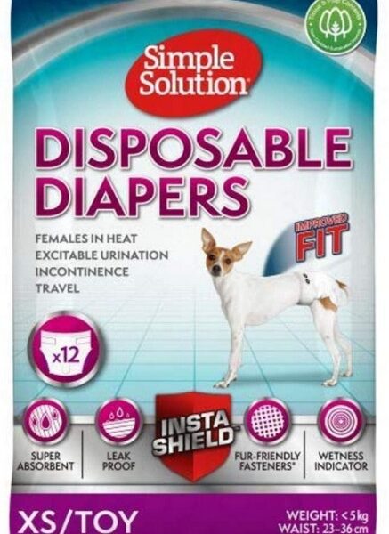 Simple Solution Pieluchy jednorazowe dla suczek XS 12szt.