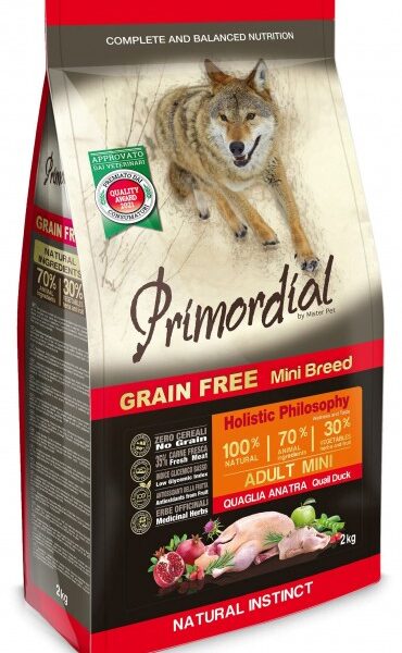 Primordial Dog Grain Free Mini Adult Quail & Duck 6kg
