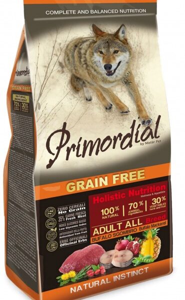 Primordial Dog Grain Free Adult Buffalo & Mackerel 2kg