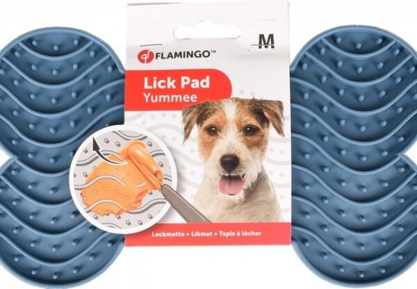 Flamingo Lick Pad Mata antystresowa M niebieska