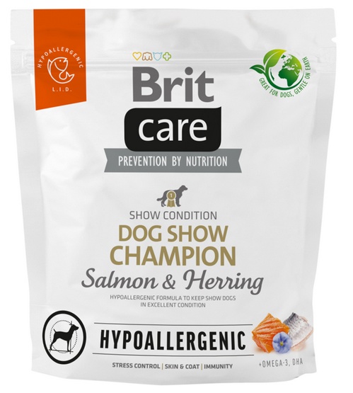 Brit Care Hypoallergenic Dog Show Champion Salmon & Herring 1kg