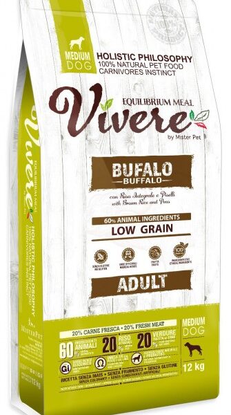 Vivere Dog Medium Adult Buffalo 12kg