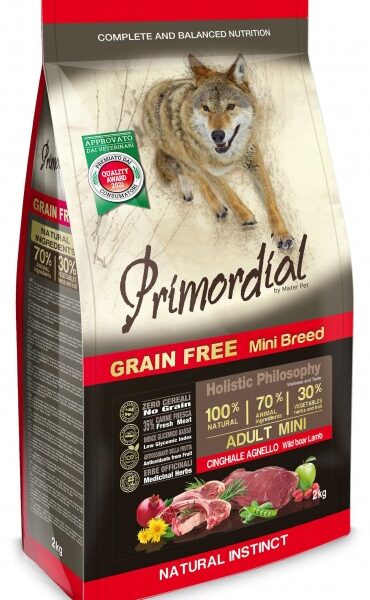 Primordial Dog Grain Free Mini Adult Wild Boar & Lamb 2kg